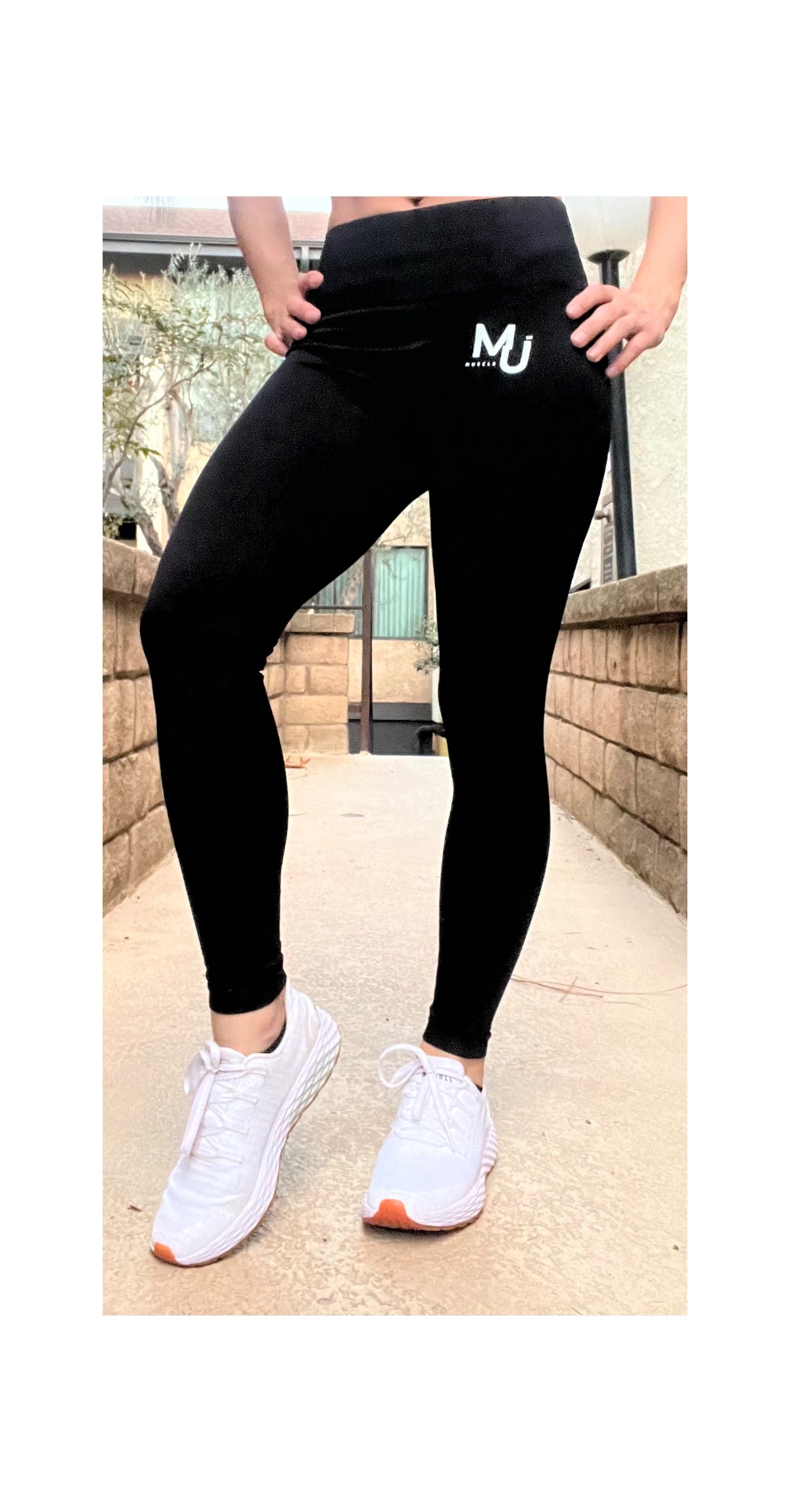 Women Gym Leggings with Brand Muscle UP
